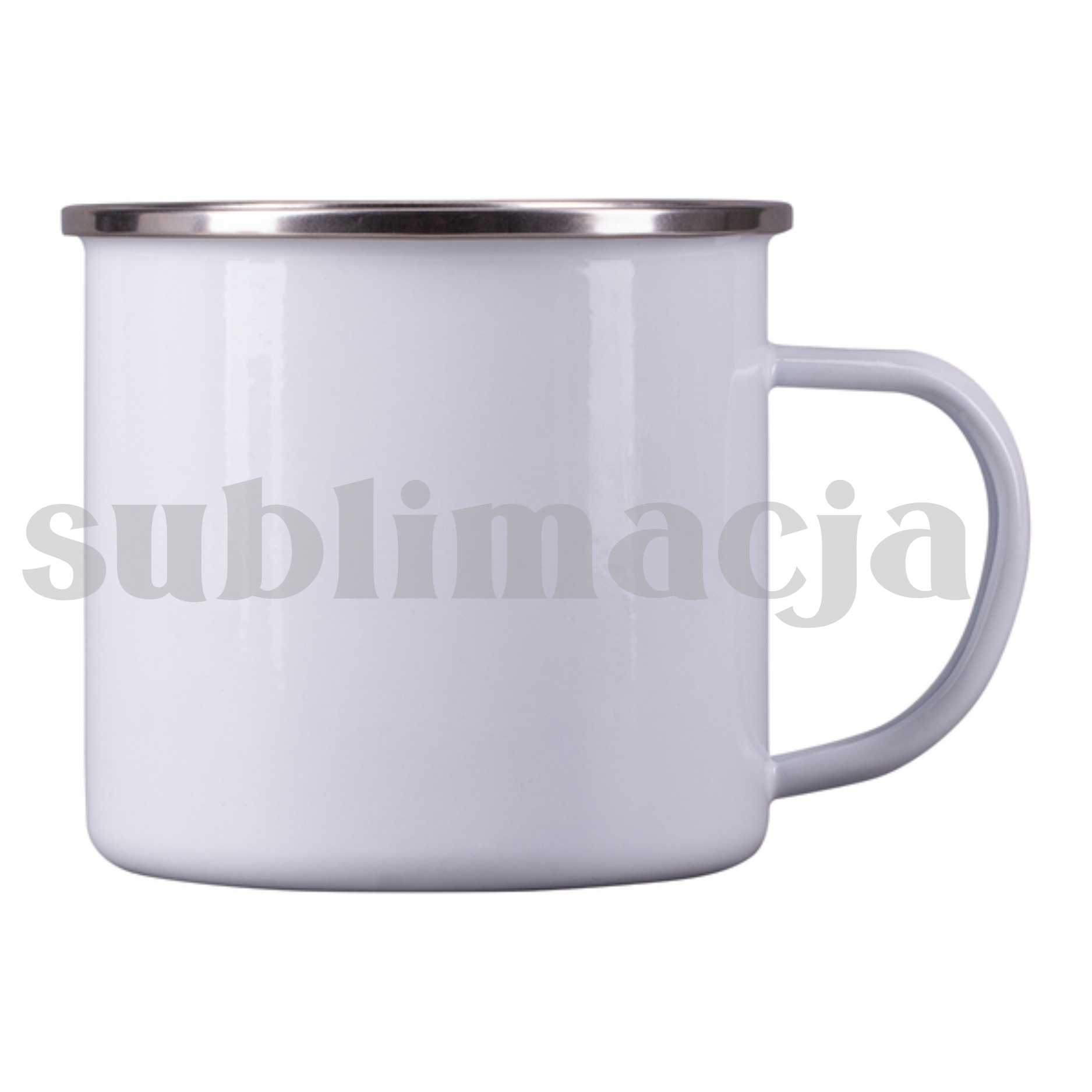 R08200.06 - Kubek emaliowany z powłoką sublimacyjną Odis 500 ml, biały 