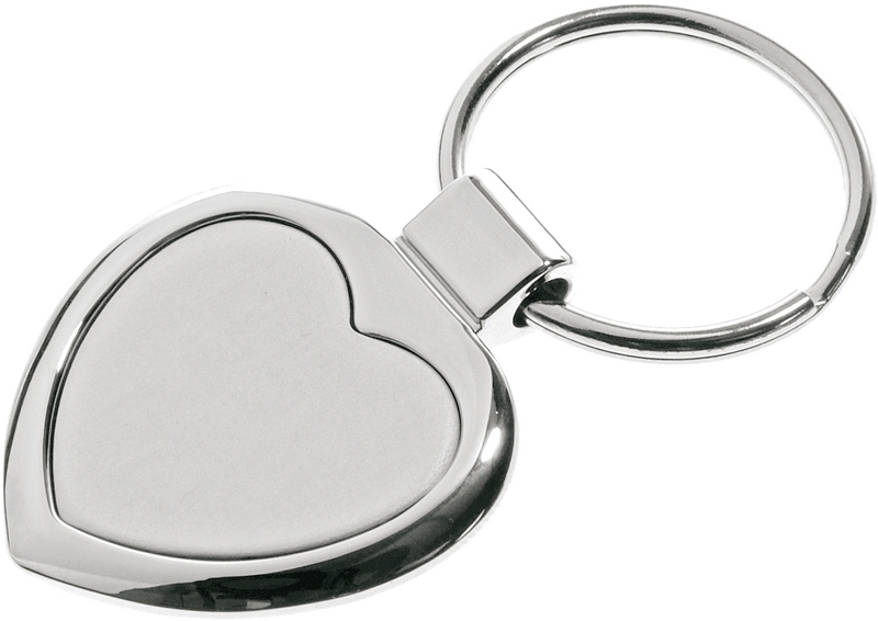 R73277 - Brelok metalowy Stout Heart, srebrny 