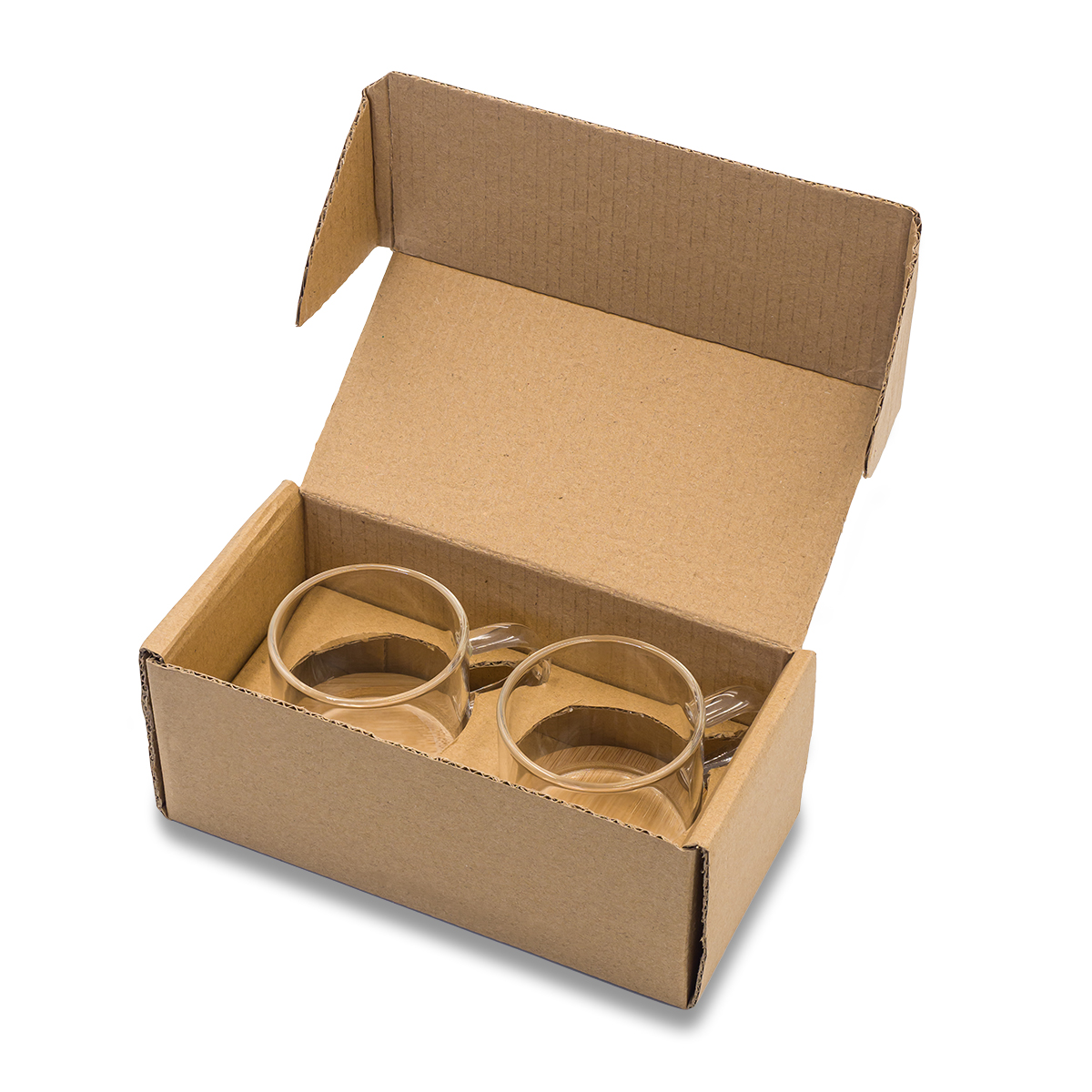 R85311.00 - Zestaw szklanych filiżanek Liberika, transparentny 