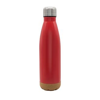 R08445 - Butelka termiczna z korkowym spodem Jowi 500 ml, czerwony 